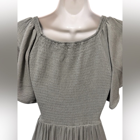 Baltic Born Felicity Smocked Midi Dress Sz S Dusty Sage Spring Summer Boho - Picture 4 of 10